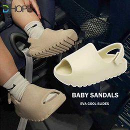 Slipper Summer Kids Slippers Non-Slip Fashion Solid Children Sandals Soft Bottom Footwear Lightweight Sport Water Shoes Boys Girls Baby T240509