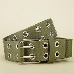 Belts Canvas Waistband For Men Andwomen Fashionable And Minimalist Double Needle Buckle Trend Daily Pairing Jeans Casual