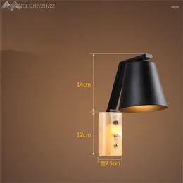 Wall Lamp JW Modern Nordic Iron Wood Lamps For Living Room Aisle Stairs Bedroom Bedside Indoor Home Lighting Fixtures Decor