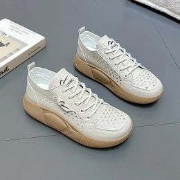Casual Shoes 2024 Women Platform Sneakers Summer Fashion Comfortable Ladies PU Leather Walking Vulcanize Chaussure Femme