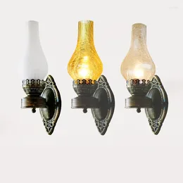 Wall Lamps Vintage Glass Kerosene Lamp Bedroom Light Led Mirror Lights Bathroom Sconce Loft Industrial Home Decor Fixtures