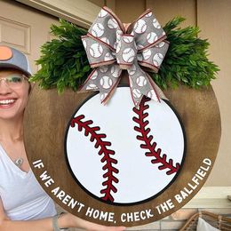 Decorative Flowers Wreaths Funny Welcome Sign For Front Door Baseball Lover Decor Outside Wreath Decorations Welcome Sign Gift For Baseball Fan