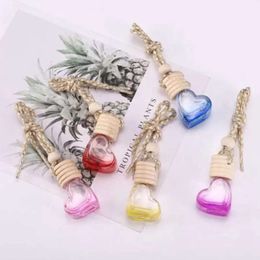 Perfume 5Ml Empty Bottle Heart Hanging Car Perfume-Bottle Cars Air Freshener Love Perfume-Pendant Bottles For Smell Essential Oil - s -Pendant s