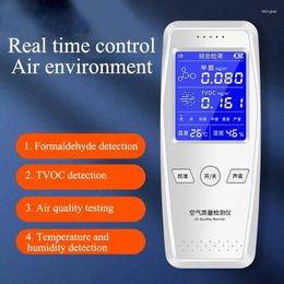 Handheld Air Quality Detector Gas Formaldehyde TVOC Tester Temperature And Humidity LED Colour Display