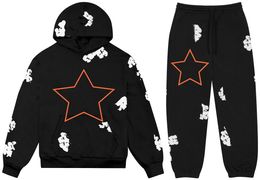 Designer Tracksuit Gothic Männer Sweatshirts und Jogginghose Mode Hip Hop Mann übergroß