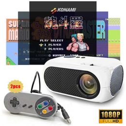 Projectors Smart game projector with Gamepad HD 1080P LED beam projector suitable for portable LED projectors in 1500 lumens home Theatres J240509