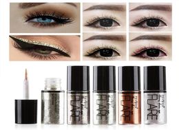 New Safety Professional Women Eye Pigment Korean Cosmetics Makeup Silver Rose Gold Color Liquid Glitter Eyeliner Shiny Eye Liner7109685