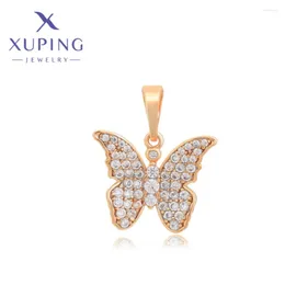 Pendant Necklaces Xuping Jewellery Arrival Fashion Romantic Elegant Insect Shape Gold Colour Necklace For Women Birthday Gifts X000439227