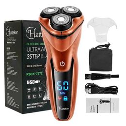 Razors Blades Cordless LCD electric shaver 3D floating wet dry beard rechargeable mens facial Q240508