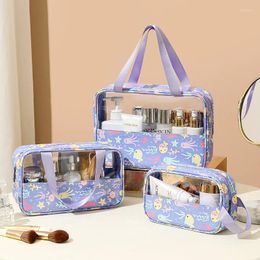 Cosmetic Bags Portable Pouch Women Translucent Makeup Bag Large-Capacity Bath Wash Multifunction Travel Waterproof Storage Case