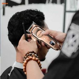 Razors Blades 2000Mah professional hair clipper with adjustable beard trimming function equipped LED display screen mens cordless powerful Q240508