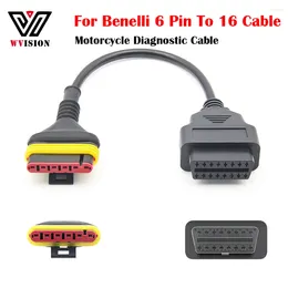 Motorcycle Diagnostic Cable For BENELLI 6P To 16Pin Adapter OBD2 Motor OBD Connector Extension Sagem ECU Model