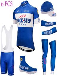 2020 Team Quickstep Cycling Jersey Shorts Suit Quick Dry Summer Bike Shorts Complete Set With Bicycling Sleeve Warmers And Bike Sh7073229