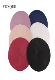 Multiple color women DIY Hair accessories 25 CM round fascinators bases for ladies millinery hat base fascinator 12pcslot sh4580834