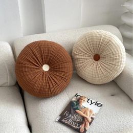 Pillow 40cm Tatami Button Dining Chair Bay Window Office Pleated Sofa Back European Handmade Solid Color Seat Mat Couch Decor