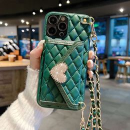Suitable for iPhone 15 phone small Xiangfeng love card insert leather case, diagonal cross hanging rope, new Apple 14pro MA