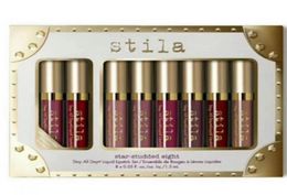 Brand Stila Star Studded Lip gloss 8pcs Liquid LipstickSet Stay All Days Long Lasting Creamy Shimmer Liquid Makeup Lip Gloss lipst8813751