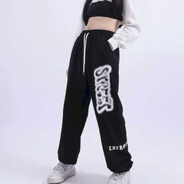 Women's Pants Capris Oversized Black Pants Straight Casual Pants Korean Style Womens Pants Vintage Trousers Loose Sporty Sweatpants Women Clothing Y240509