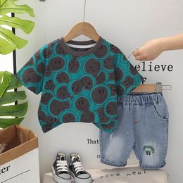 Clothing Sets 2024 Designer Baby Boy 18 Months Old Summer Clothes For Kids Full Printed Short Sleeve T-shirts And Shorts 2PCS Boys Outfits