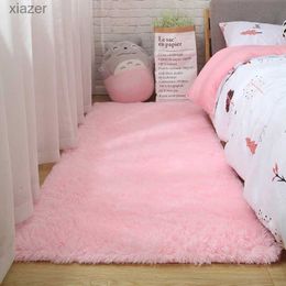 Carpet Pink bedroom carpet suitable for childrens rooms cute girl flooring soft mats living room decoration white fluffy bedding for large children WX