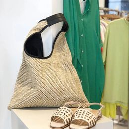 Shoulder Bags Summer Rattan Women Handbag Wicker Woven Straw Bag Designer Handbags Large Capacity Tote Casaul Female Beach Purse 2024
