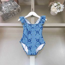 Popular kids one-pieces Swimsuit Star pattern girls swimwear size 80-150 CM Summer child Beach Bikinis Designer Children Swimwears 24May