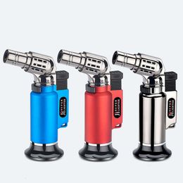 New Jet Flame Windproof Cigar Lighter Butane Gas Unfilled Blow Torch Lighter For Kitchen BBQ Wholesale