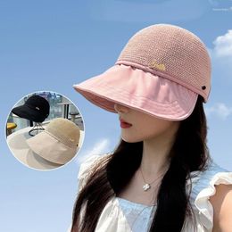 Ball Caps Summer Mesh Breathable Women Hats Wide Brim Adjustable Outdoor Sunscreen Peaked Korean Foldable Casual Sports Sun