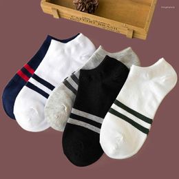 Men's Socks 5 Pairs Thin Polyester Men Boat Summer Deodorization Breathable Solid Colour Short Casual Cotton Ankle