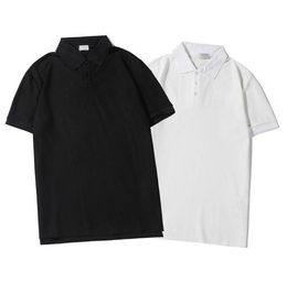 D2037 Golf Polo Shirt Sportwear Summer Men Apparel Solid Colour White Black Stand Collar Tshirt Tees Casual Loose Short Sleeve Pu1089402
