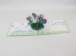 Handmade 3D Pop UP Flower Greeting Cards Thank You Paper Invitation Birthday Postcard For Mom Teacher Festive Party Supplies6554730