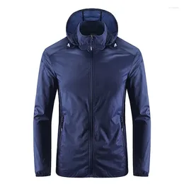 Men's Jackets Summer Sun Protection Suit For Men Outdoor Light And Thin Breathable Quick Drying Hooded Skin