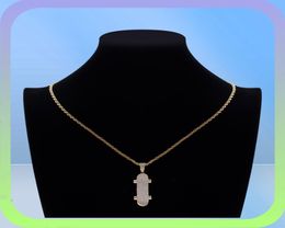 Iced Out Pendant Luxury Designer Jewellery Mens Necklace Fashion Cartoon Skateboard Pendants Bling Diamond Hiphop Charms Rose Gold S8185658