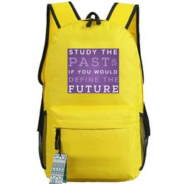 Study the Past backpack Define the Future day pack Words school bag Print rucksack Sport schoolbag Outdoor daypack