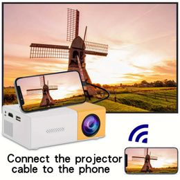 Projectors YG300 projector ANSI lumen 15 multimedia version resolution 320P high-definition home mini projector home theater computer LED projector J240509