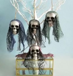 Halloween prop skull decor ghoast head hanging ornament scary decorations for bar house party stage set1771565