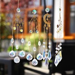 Decorative Figurines Sunlight Refraction Home Decoration Curtain Ornaments Star Moon Sun Catchers Hanging Rainbow Prisms Crystal Pendant