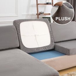 Cushion Decorative Pillow Plush Sofa Cushion Cover For Living Room Corner Couch Seat Elastic 1 2 3 4 Seater Sofas Case Stretch Seatback 186c