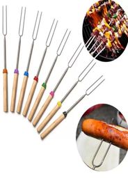 UPS 24 Hours Stainless Steel BBQ BBQ Tools Accessories Marshmallow Roasting Sticks Extending Roaster Telescoping cook4527072