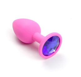 Small Silicone Anal Beads Butt Plug With Crystal Jewelry Adult Gay Products Anal Plug Balls Erotic Anal Sex Toys for Woman Men7769147