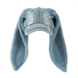 Ball Caps Subcultures Baseball Hat With Long Ear Spring Trip Girls Sunproof Distressed