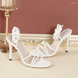 Dress Shoes Arrival Summer For Women Fashion Sexy Cross Strap Stiletto Sandals Elegant Banquet Party High Heels Bridesmaid