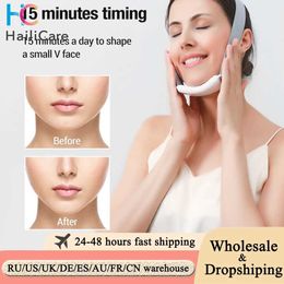 Home Beauty Instrument EMS V-shaped Facial Equipment Intelligent Electric Massager for Lift to Remove Double Chin Skin Tightness Q240508
