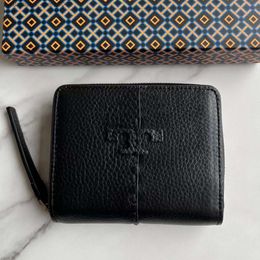 Luxury brand discount leather wallet Coin wallet New Womens Bag Mid Fold Wallet Short Zipper Zero Wallet Real Leather Card Bag3WXS