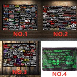 Accessories Rock and Roll Band LOGO Collection Gifts Heavy Metal Music Posters Cloth Flags & Banners 4 Hole Hang Cloth Wall Art Home Decor