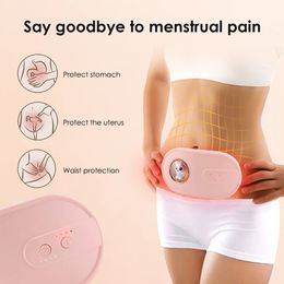 Menstrual Cramp Heating Pad Belt Uterine Warmer Uterus Dysmenorrhea Girls Period Woman Menstruation Care Muscle Stimulator 240430