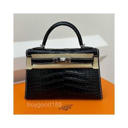 Top Ladies Designer KIaelliy Bag Black Silver Cream White Mini Generation Misty Crocodile Skin Womens Bag