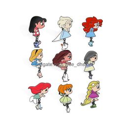Pins, Brooches Princess Series Pins Collect Metal Cartoon Brooch Backpack Hat Bag Collar Lapel Badges Women Fashion Drop Delivery Jew Dhwpb