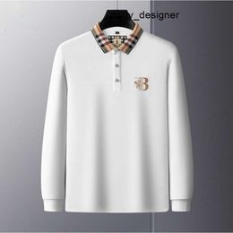 Wholesale 2023 Autumn and Winter Mens Polos 100% Cotton Polo Shirt Long Sleeve Tee Embroidered Fall Business Casual Lapel Fashion Top Soft M-4xl 6698# ggitys V68B