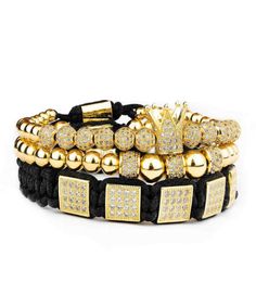Men Bracelet Jewellery crown charms men Bracelet Macrame beads Bracelets for women pulseira masculina pulseira feminina Gift gift7309323